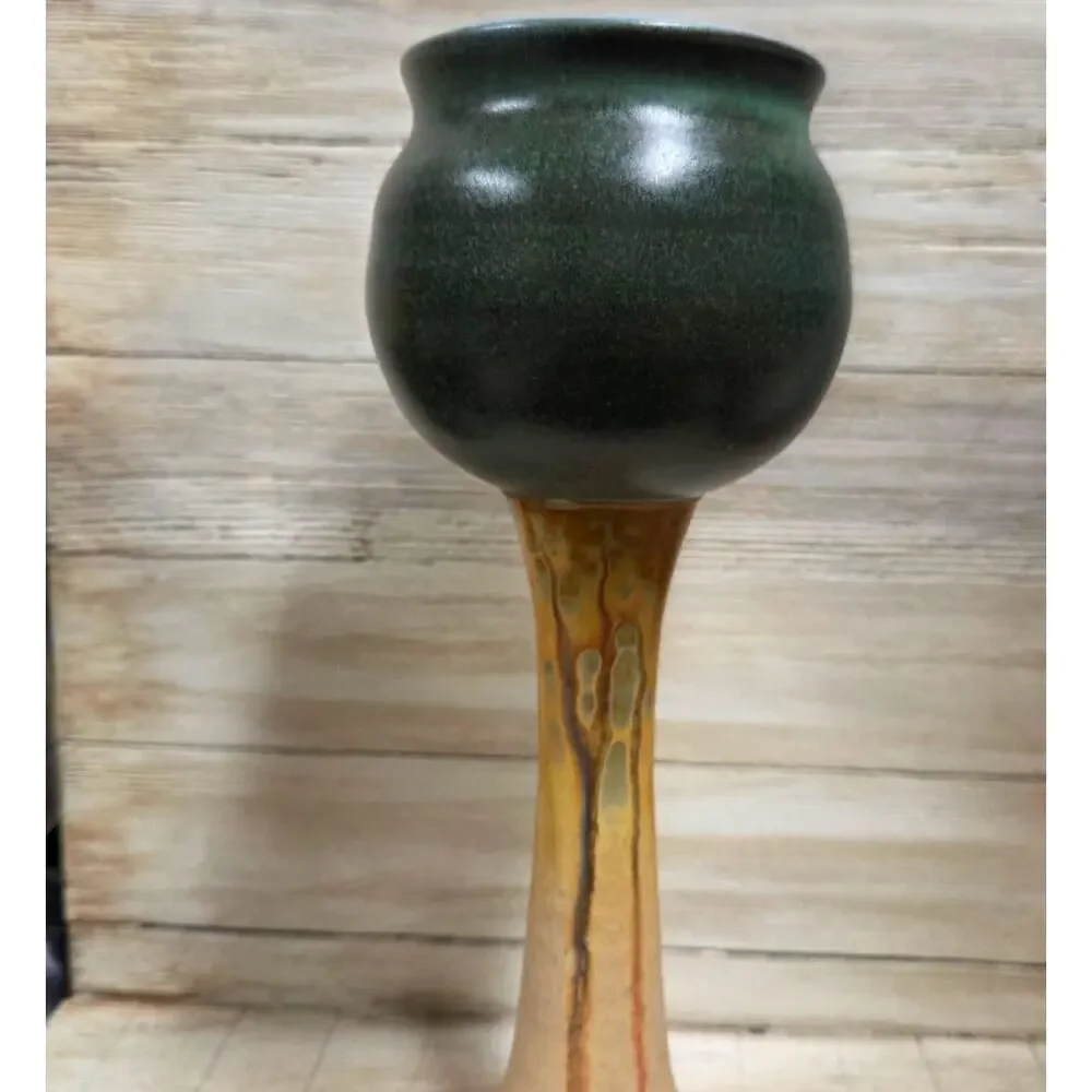 Studio Pottery Goblet Signed Willingham Hand Thrown Stoneware 9
